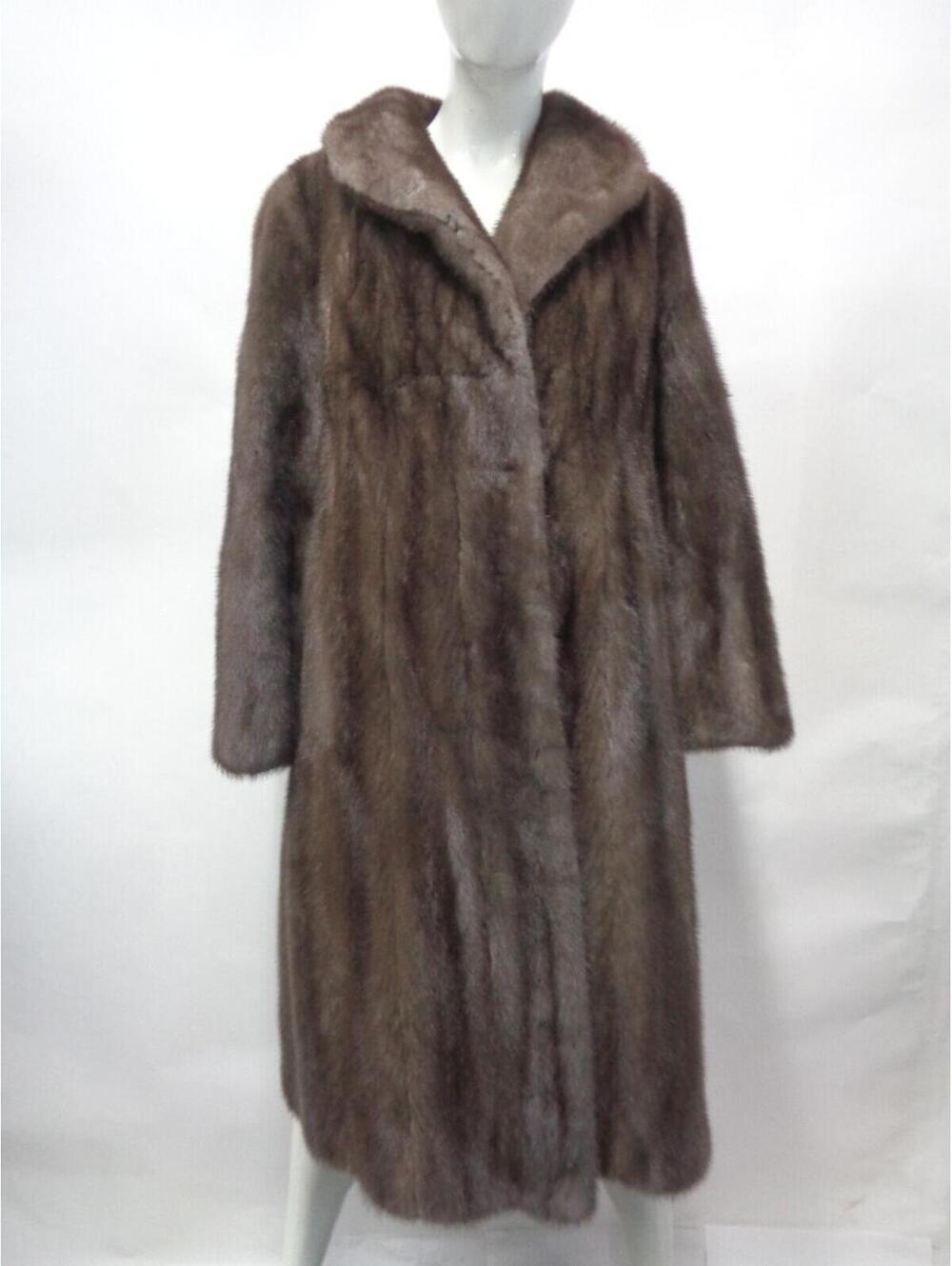 EXCELLENT CANADIAN LUTETIA MINK FUR COAT JACKET WOMEN WOMAN SIZE 6 SMALL